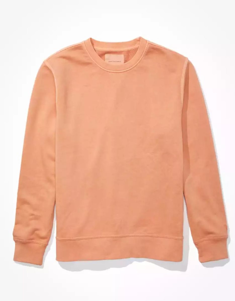 Sweats American Eagle AE Bonfire Fleece Crew Neck Orange Homme | IMA-11222620